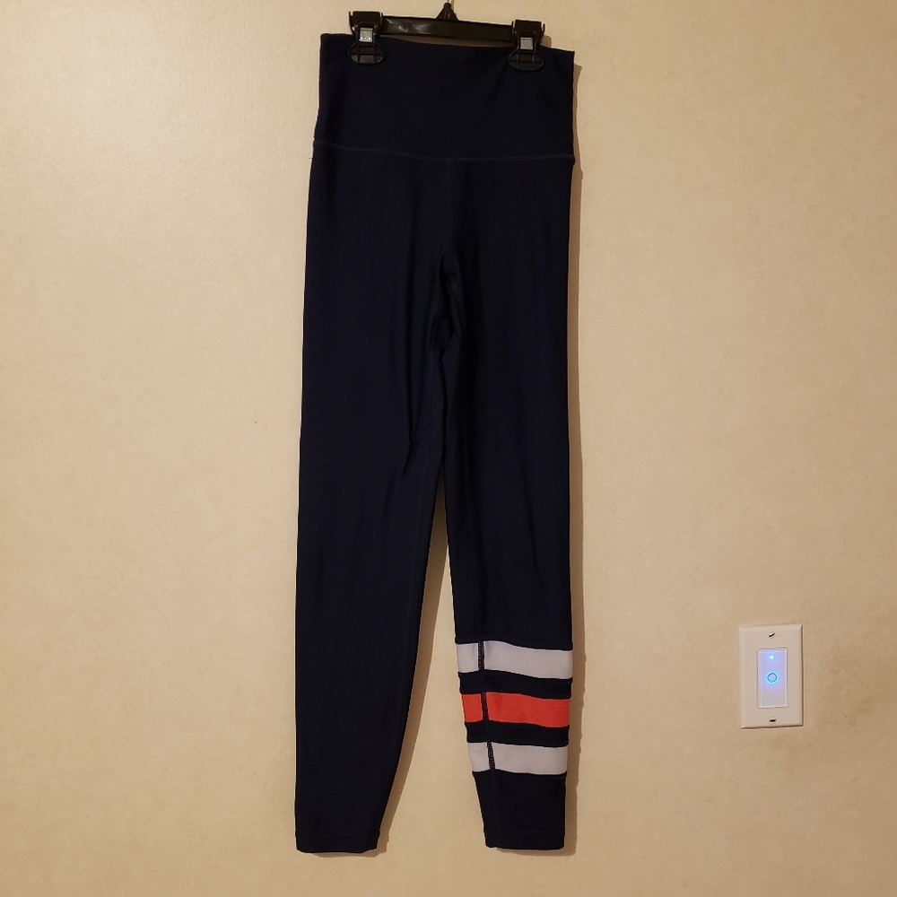 Aerie Move Cropped Striped Ankle Legging Navy
